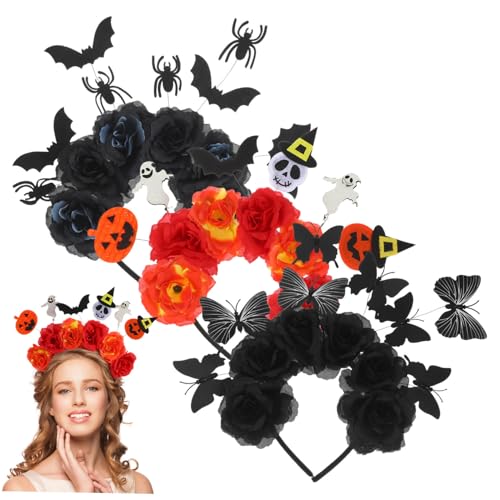 Amosfun 3 Stück Teiliges Halloween Haarreif mit Fledermaus Spinne und Gespenst Komfortable Gruselige Haarreifen für Kostümparty Vielseitig Passend für Damen und Halloween Verkleidung Amosfun 3 Stück Teiliges Halloween Haarreif mit Fledermaus Spinne und Gespenst Komfortable Gruselige Haarreifen für Kostümparty Vielseitig Passend für Damen und Halloween Verkleidung von Amosfun