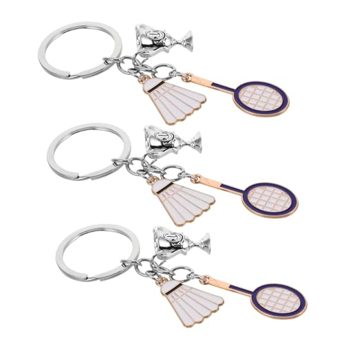Amosfun 3 Stück Tragbarer Schlüsselring mit Mini Badminton Schläger und Ball Trophäen Charm Robustes Metall für Taschen und Schlüssel Amosfun 3 Stück Tragbarer Schlüsselring mit Mini Badminton Schläger und Ball Trophäen Charm Robustes Metall für Taschen und Schlüssel von Amosfun