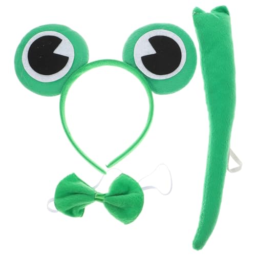Amosfun 3-teiliges Haarreifen-Set für Mädchen mit Froschohren, Schleife und, Cosplay-Kostüm für Party, Grün Amosfun 3-teiliges Haarreifen-Set für Mädchen mit Froschohren, Schleife und, Cosplay-Kostüm für Party, Grün von Amosfun