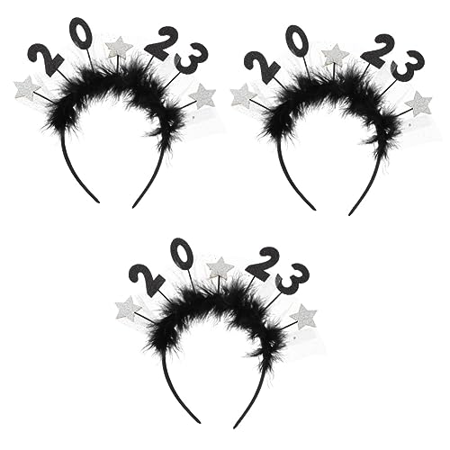 Amosfun 3st 2023 Stirnband Hochzeitsdeko Weihnachtsdeko Hochzeitsgeschenk Haarschmuck Geschenke Halloween Männer Und Frauen Plastik Kopfhörer von Amosfun