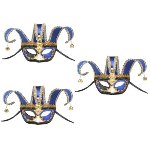 Amosfun 3St rote Maskerade Herren Kostüme blaue Masken Opernmasken Maskerade-Maske Kostüme für Männer venezianische Maske ausgefallene Ballmaske Halloween Kleidung Venedig bilden Mann von Amosfun