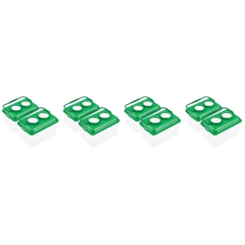 Amosfun 4 Sätze Beobachtungsbox Für Insekten Für Halten Überwachung Vergrößerungsglas Insektenbeobachtung Käfig Zur Beobachtung Von Insekten Goldfischfänger Acryl Green 2 Stück * 4 von Amosfun