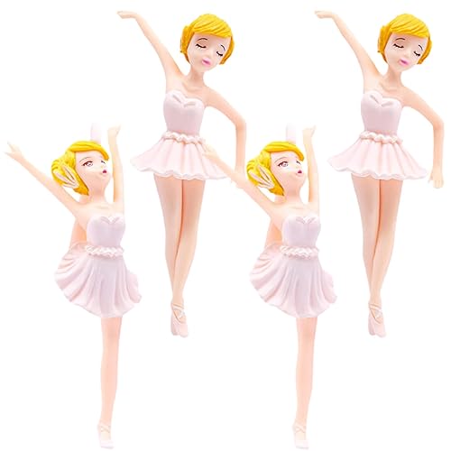 Amosfun Statue Eines Tanzenden Mädchens Miniatur-ballettfiguren für Kuchendekoration 4 Stück Amosfun Statue Eines Tanzenden Mädchens Miniatur-ballettfiguren für Kuchendekoration 4 Stück von Amosfun