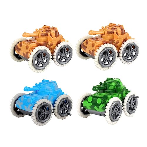 Amosfun 4 Tank zurückziehen hintere Fahrzeuge Traktorspielzeug für Kinder Kinderspielzeug Kinder Spielzeug Lernspielzeug Kinderautos Spielzeug für vierrädrige Autos Auto Spielzeug von Amosfun