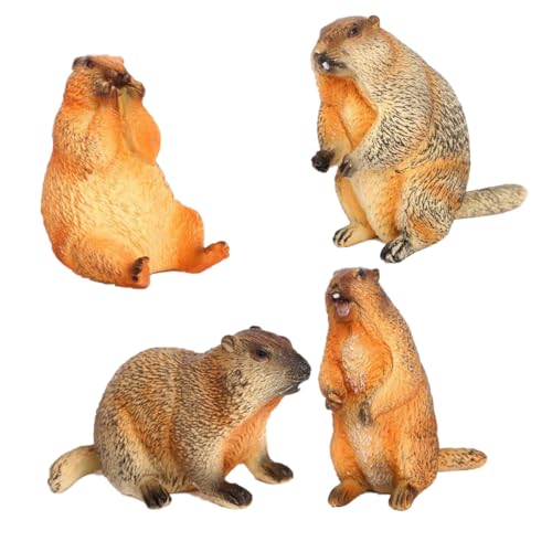 Amosfun 4 Stück Teiliges von Realistischen Wildtier Figuren Lebensechte Tiermodelle für Desktop Dekoration Tierwissen von Amosfun