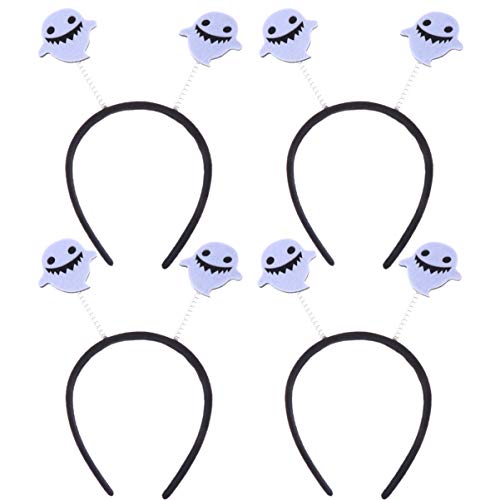 Amosfun 4 x Halloween-Haarbänder für Kinder, Mädchen, fett, Geister, Haarreif, Haarzubehör für Kinder von Amosfun