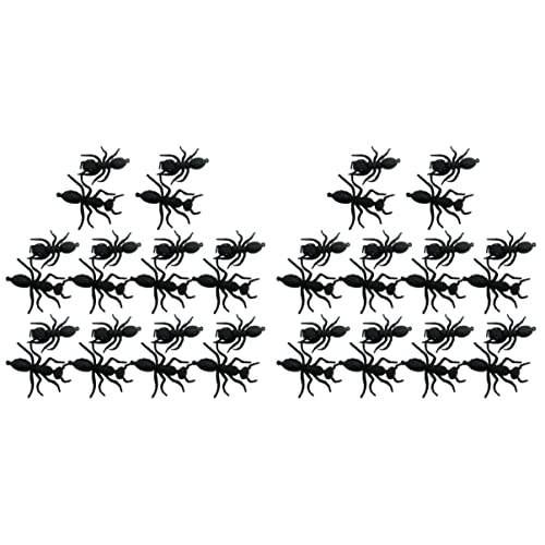 Amosfun 40 STK Tierspielzeug Ameisen Requisiten Künstlich Spukhaus-Requisite Knifflige Insektenrequisiten Streichspielzeug Festival-Cosplay-Requisiten Halloween von Amosfun