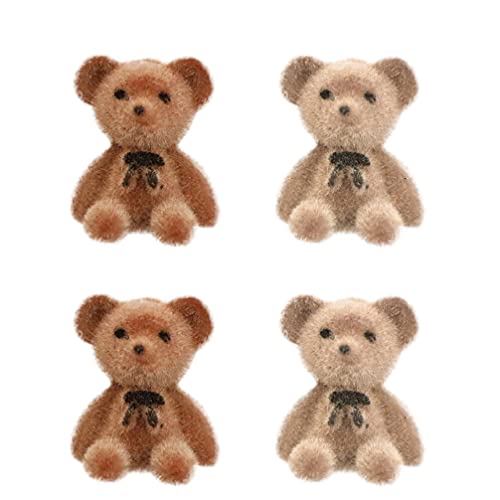 Amosfun 4Pcs Mini Teddybär Spielzeug Tiny Bär Puppe Stofftier Spielzeug für DIY Keychain Geburtstag Abschluss Dekorationen Party Favor von Amosfun