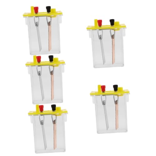 Amosfun 5 Sätze Fruchtbatterie Experimentierset Batteriebox mit Metallelektroden Physik Lernspielzeug für Schüler Stromerzeugung und Energieumwandlung im Wissenschaftsprojekt von Amosfun