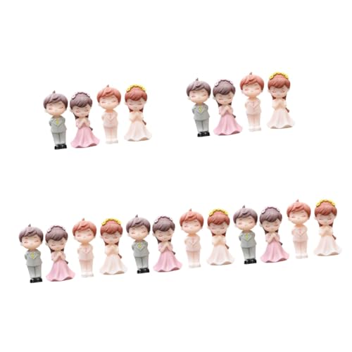 Amosfun 5 Sätze Romantische Kleine Brautpaar Figuren Set Teilig Stabile Cartoon Hochzeitsdeko Für Kuchen Tisch Und Niedliche Miniatur Figuren Als Valentinstag Und Jubiläum 2 Paare * 5 von Amosfun