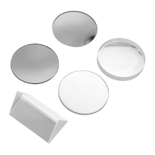 Amosfun 5 Stück Teiliges Optik-experimentierset mit Bikonvexen und Konkaven Linsen aus Optischem Glas Präzise Physik-demonstration für Schüler und Lehrer Geeignet für Teleskope Mikroskope von Amosfun