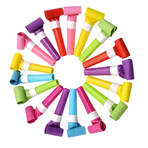 Amosfun 50 Stück Party-trommeln Für Kinder – 6 Cm Große Pfeifenspielzeuge Leuchtende Farben Für Schule Sport von Amosfun