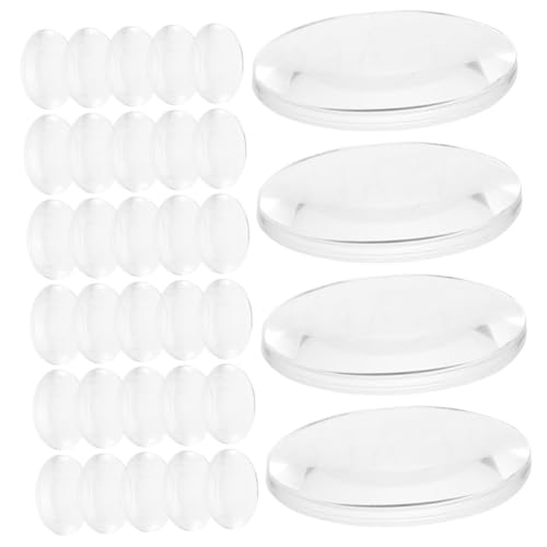 Amosfun 50 Stück Transparente Doppelseitige Konvexe Linsen Optische Linsen für Physikunterricht Vielseitige Experimentierwerkzeuge für DIY projekte und Bastelarbeiten von Amosfun