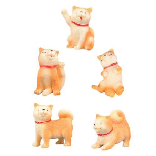 Amosfun Entzückendes Haustier-Ornament Miniatur-hundemodell Desktop-Dekoration Bauen Sie Ihren Mini-Garten-welpenschmuck von Amosfun