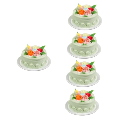 Amosfun 5St Mini-Cupcakes hochzeitsdeko hochzeits dekoration Miniatur-Kuchenspielzeug puppenhaus essen miniatur Essen vorgeben Hochzeits-Requisiten falscher Kuchen gefälschter Nachtisch von Amosfun