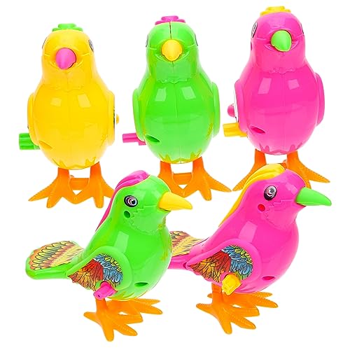 Amosfun 5St aufziehbares Vogelspielzeug Kinderspielzeug Spielzeug für Kinder Tauben Weihnachts-Abwicklung Mini-Spielzeug Lernspielzeug lustige Spielzeuge Spielzeug aufziehen Frosch Uhrwerk von Amosfun