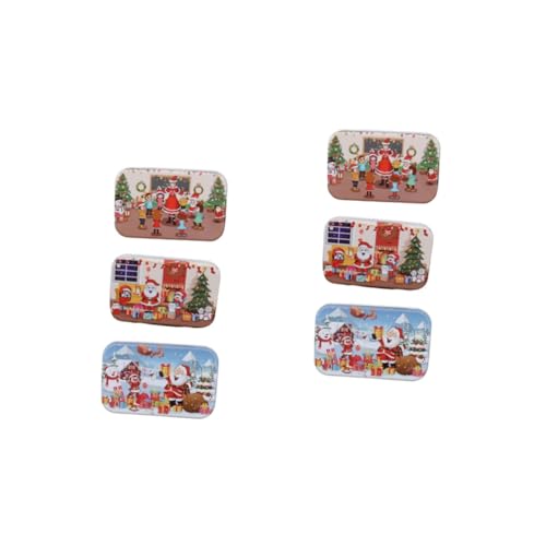 Amosfun 6 Sätze Puzzle Tütenfüller Für Weihnachtsfeiern Kidcraft-spielset Spielzeug Weihnachtsrätsel Kind Geschenk Erwachsener Robin-Board von Amosfun