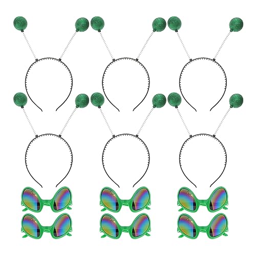 Amosfun 12 StüCk Alien KostüM Brille Und Haarreif Set, GrüN, Lustige Party Requisiten FüR Erwachsene Und Kinder, Ideal FüR KostüMpartys Und Feiertage Amosfun 12 StüCk Alien KostüM Brille Und Haarreif Set, GrüN, Lustige Party Requisiten FüR Erwachsene Und Kinder, Ideal FüR KostüMpartys Und Feiertage von Amosfun