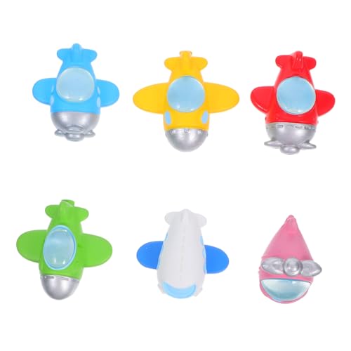 Amosfun 6stücke Mini Flugzeug Tischdeko Aus Harzmaterial Modellflugzeuge Für Auto Dekoration Und Schreibtischornament Cartoon-Design Bastelarbeiten Für Zuhause Und Büro von Amosfun