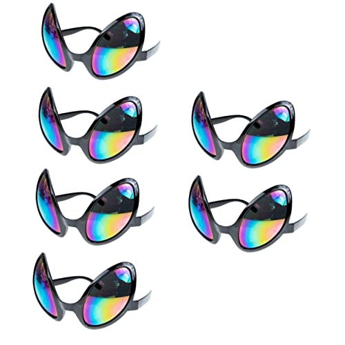 Amosfun 6stücke Lustige Sonnenbrillen Überdimensionale Partybrille Für Kostüme Festivals Und Feiertage Farbige Verspiegelte Sonnenbrille Für Herren Und Damen von Amosfun