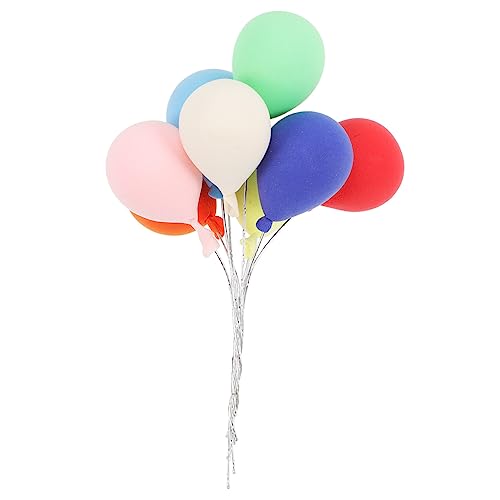 Amosfun Kuchendekoration 8St Mini-Luftballons aus Ton Geburtstagskuchendekoration Miniatur-Puppenhaus Spielzeuge Weihnachtsdekorationen Mini-Ballon-Spielzeug Miniatur-Luftballons aus Ton von Amosfun
