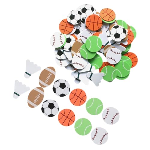 Amosfun 90 Stück Teiliges Selbstklebender Sportsball Aufkleber aus Eva Schaum in Basketball Baseball Fußball Tennis und Badminton für Partydekoration Scrapbooking und DIY Amosfun 90 Stück Teiliges Selbstklebender Sportsball Aufkleber aus Eva Schaum in Basketball Baseball Fußball Tennis und Badminton für Partydekoration Scrapbooking und DIY von Amosfun