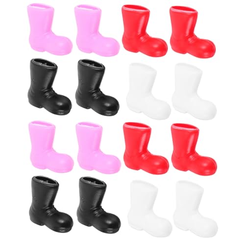 Amosfun 96 Stück Miniatur-Weihnachtsmann-Stiefel, Kunststoff, bunte Weihnachtspuppen-Schuhe für Bastelarbeiten, festliche Puppenhaus-Dekorationen, Tischdekoration und Feiertagsdekorationen von Amosfun
