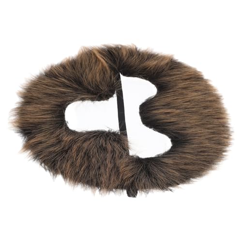 Amosfun Vielseitiger Affenbart für Kostüme Brauner Kunstbart Herren Party Accessoire von Amosfun