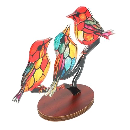 Amosfun Vogel Figur Statue Dekoration Kreative Acryl Vogel Ornamente Ihre Atmosphäre Zu Hause von Amosfun