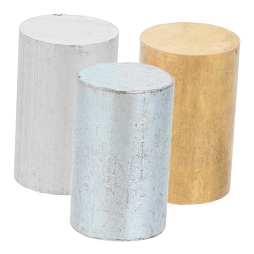 Amosfun Dichte-Zylinder-Set für Physik-Experimente, Kupfer, Eisen, Aluminium, Zylinder für Schule, Labor, Wissenschaft, Unterricht für Dichteuntersuchung, 3-teilig von Amosfun