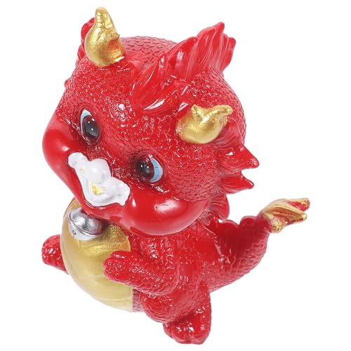 Amosfun Miniatur-Drachen-Ornament Dekoration Für Das Chinesische Neujahr Sternzeichen-drachenfigur Aus Kunstharz Für Die Dekoration Zu Hause Und Im Büro von Amosfun