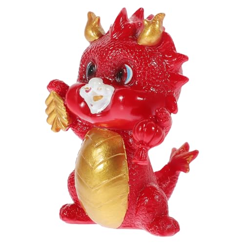 Amosfun 2024 Spielzeug Drachen Figur Harz Handwerk Auto Armaturenbrett Ornament von Amosfun