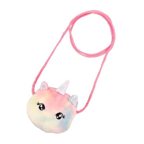 Amosfun Einhorn Umhängetasche für Plüsch Crossbody mit Schulterriemen Süßes Design Leicht für Verschiedene Anlässe von Amosfun