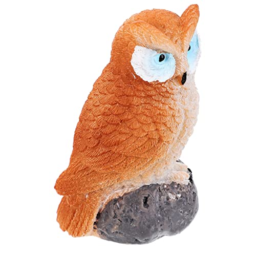 Amosfun Lebensechte Eule Simulation Harz Vogel Dekorationen Eule Garten Für Home Party Dekorationen von Amosfun