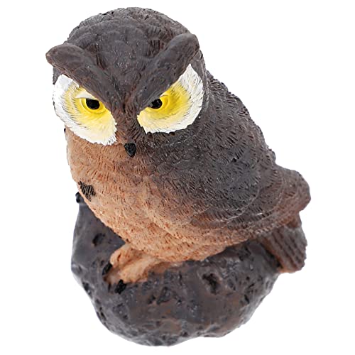 Amosfun Eulenverzierung simulationsvogel tierfiguren für kinderknallzeug Baumdekoration wanddeckoration Kinderspielzeug Möwe zappeln Eule Outdoor- Eulenspielzeug Harz Grey von Amosfun