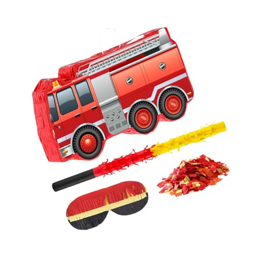Amosfun Feuerwehrwagen Piñata mit Augenbinde Konfetti Kindergeburtstag Partydekorationen für Jungen Feuerwehr Themen Feier Einfache Aufhängung Kinderfreundlich Amosfun Feuerwehrwagen Piñata mit Augenbinde Konfetti Kindergeburtstag Partydekorationen für Jungen Feuerwehr Themen Feier Einfache Aufhängung Kinderfreundlich von Amosfun