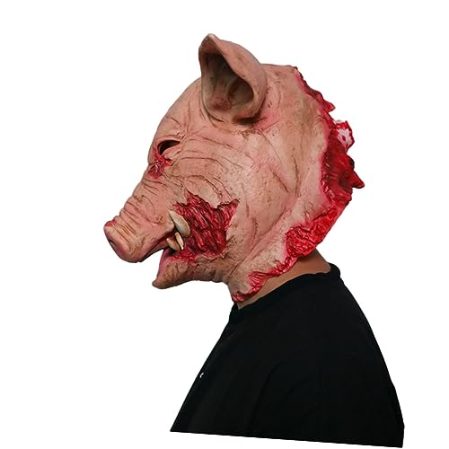 Amosfun Geheimnisvoller Schweineschädel Für Halloween Gruselige Tierkostüme Für Horror-themenveranstaltungen Bequeme Passform von Amosfun