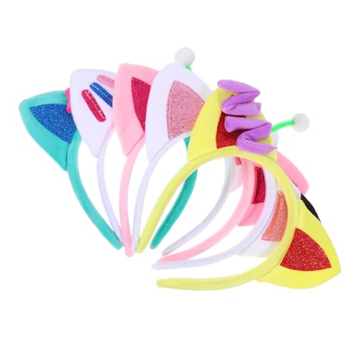 Amosfun Glitzernde Haar-Accessoires für Cosplay-Ohren für Geburtstagspartys, Halloween, Verkleidungen und Themenveranstaltungen, 5 Stück von Amosfun