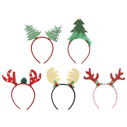 Amosfun 5 Stück Weihnachts-Haarreifen mit Rentiergeweih, festliche Kopfbedeckung für Kinder, vielseitiges Haarschmuck für Weihnachtsfeiern und Kostüme Amosfun 5 Stück Weihnachts-Haarreifen mit Rentiergeweih, festliche Kopfbedeckung für Kinder, vielseitiges Haarschmuck für Weihnachtsfeiern und Kostüme von Amosfun
