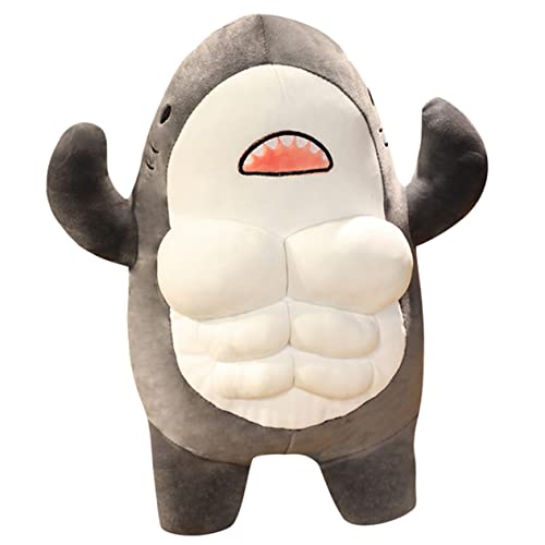 Amosfun Stuffed Shark Toy Lustiges Und Dekoratives Plüschtier Für Junge Mädchen Geeignet Für Schlafzimmer Wohnzimmer Und Mit Einzigartigem Muskeldesign Und Realistischen Augen von Amosfun