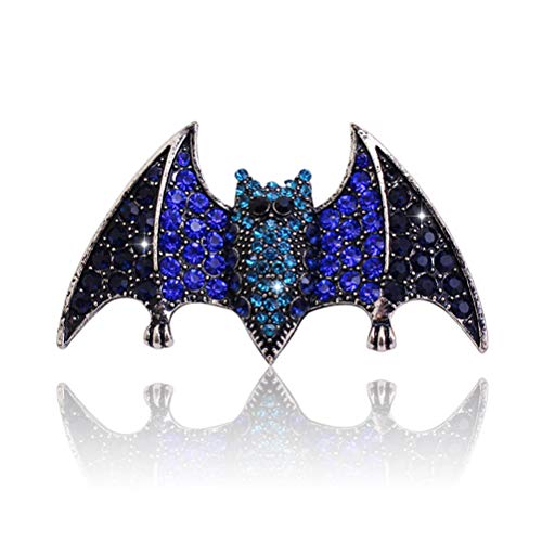 Amosfun Halloween Brosche Fledermaus Form Brosche Strass Breastpin Dämon Brosche Fledermaus Brosche Pins Schmuck Geschenk Halloween Zubehör für Frauen Mädchen Damen von Amosfun
