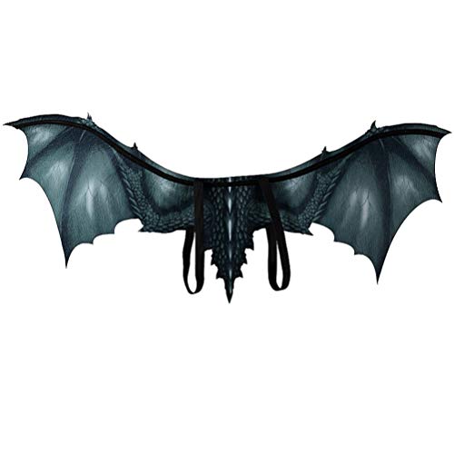 Amosfun Halloween drachenflügel Drachen Cosplay kostüm zubehör vlies drachenflügel Prop für Erwachsene (schwarz) von Amosfun
