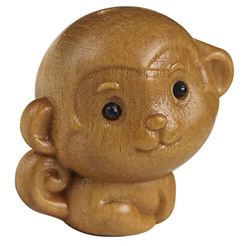 Amosfun Einzigartiger Geschnitzter Affenstatue-holzanhänger Für Bücherregal-Dekoration Affenspielzeug Affen-hängedekor Affen-schlüsselanhänger von Amosfun