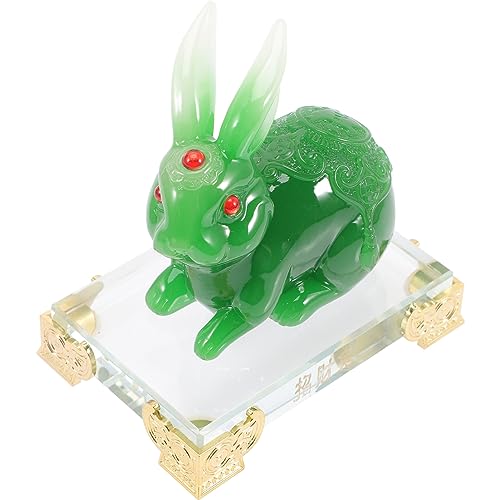 Amosfun Jade-Kaninchen-Ornament für kinderspielzeug Kid Toys Mond guckender Hase Dekoration spielzeuge Exquisite Hasenfiguren dekorative Kaninchenstatuen Harz Green Amosfun Jade-Kaninchen-Ornament für kinderspielzeug Kid Toys Mond guckender Hase Dekoration spielzeuge Exquisite Hasenfiguren dekorative Kaninchenstatuen Harz Green von Amosfun