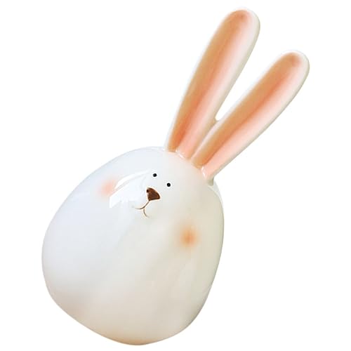Amosfun Kaninchen-Verzierung Hamsterhausbett Hamsterhaus Kokoshüttenbett Hamsterspielzeug Wurf Dekoration Schlafzimmer Bedroom Decoration Ostergeschenk Kaninchen- Keramik Hase von Amosfun