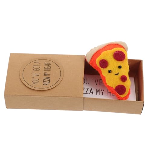 Amosfun Kasten Mini-Pizza-Geschenkbox Pizza-Gastgeschenke Pizza-Ballon Pizza Party Partydekorationen freundschaftsgeschenke freunschafts Friendship Pizza- Vlies von Amosfun