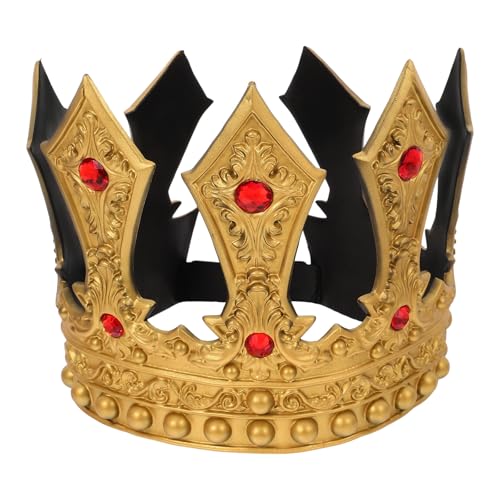 Amosfun Königliche Königskrone Prinzenkrone Kostümzubehör Mittelalterliche Königskrone Geburtstagskönigskrone Für Cosplay-Party von Amosfun