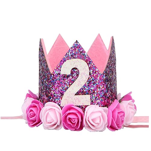 Amosfun Kronen Haarband Für Geburtstagsfeier & Fotoshooting Haarschmuck Für Tägliche Frisuren Größe 6 2 Jahre Niedliches Kopfschmuck Accessoire Für ädchen von Amosfun