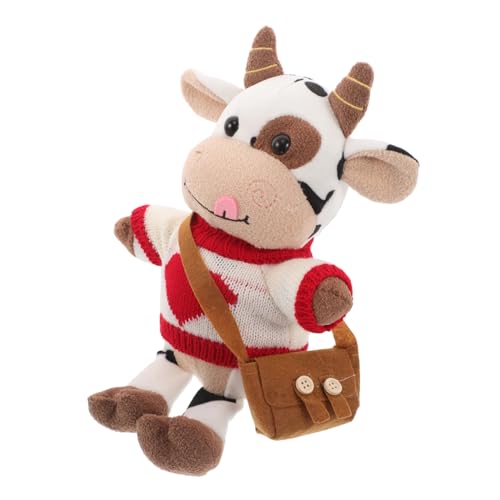 Amosfun Kuhpuppe Kuh Auto Dekoration Kuscheltier Kuh für Erwachsene Plüschspielzeug Kuh Tier Kuhstopftier gefüllter Kuhplüsch Kuh-Plüschtierkissen Kuhskulptur von Amosfun