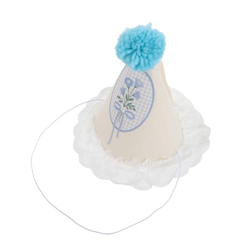 Amosfun Leichter Geburtstagshut mit Bommel und Spitzenbesatz, stabile Kegel-Partyhüte für lebendiges blaues Design für Innen- und Außenfeiern und Foto-Requisiten Amosfun Leichter Geburtstagshut mit Bommel und Spitzenbesatz, stabile Kegel-Partyhüte für lebendiges blaues Design für Innen- und Außenfeiern und Foto-Requisiten von Amosfun